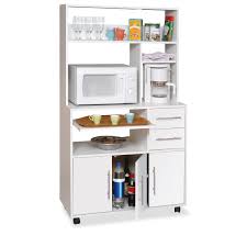 Desserte De Cuisine Micro Ondes Blanche L 89 X P 40 X H 153 Cm Meuble Cuisine Meuble Rangement Cuisine Micro Onde