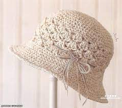 Beautiful Crochet Hat In 2020 Crochet Flower Hat Crochet Hats Crochet Summer Hats