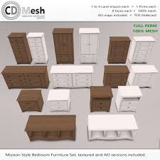 Whether your current home decor is transitional, lodge style, or industrial, you can find furniture in this brand that fits right into the scene. Second Life Marketplace Mission Style Furniture Bedroom Set Full Perm Mesh