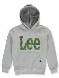 lee boys camo logo pullover hoodie