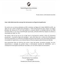 Onde vasco x internacional ao vivo hoje na internet online grátis pelo brasileirão 2021. Vasco Da Gama Pede Anulacao Da Partida Contra O Internacional Nova Sul Fluminense