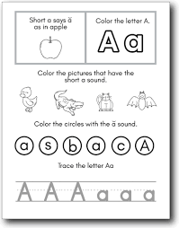 letter a worksheets for kindergarten can work for first or second grade as well
