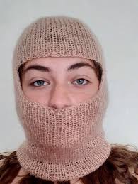 Hand Knit Winter Balaclava Hat, Balaclava Helmet, Winter Ski Mask, Warm  Beige Winter Hat Ready to Ship