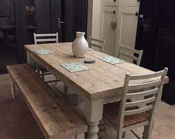 Looking for a dining table that can be the centerpiece of your dining room? Farmhouse Dining Table With Thick Reclaimed By Madeinthecellar Dining Table Farmhouse Dining Table Farmhouse Dining