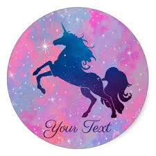 Please Peel Off The Mask With This Sticker перевод Pretty Custom Text Pink Purple Galaxy Unicorn Classic Round Sticker Zazzle Com Unicorn Stickers Pink Purple Round Stickers
