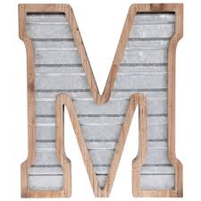 Janessa large wood wall letters. Galvanized Metal Letter Wall Decor M Hobby Lobby 80766558