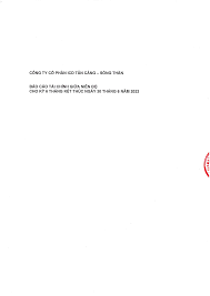 công ty cổ phần icd tân cảng – sóng thần - báo cáo tài chính giữa ...