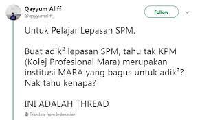 1977 and its current administrative centre is bahagian pendidikan tinggi mara (bpt). Lelaki Ini Kongsi Mengapa Kolej Profesional Mara Kpm Merupakan Antara Opsyen Terbaik Lepasan Spm Remaja