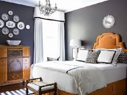 دهانات حوائط باللون الرمادي الرصاصي لغرف النوم المودرن Bedroom Wall Colors Orange Bedroom Walls Bedroom Furniture Inspiration