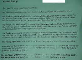 Ein gemeinschaftsgarten und gemeinschaftlich genutzte räume sollten ebenfalls klar definierte regeln für nutzung und pflege haben. Nachtragliche Hausordnung Gultig Mietvertrag