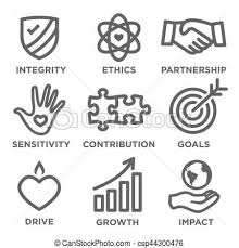 Vector Social Responsibility Outline Icon Set Stock Illustration Royalty Free Illustrations Stock Clip Art Ico Icon Set No Response Social Responsibility