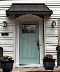 The Perfect Front Door Awning This Is The Bronze Juliet Style Awning By Www Designyourawning Com Front Door Awning Door Awnings House With Porch
