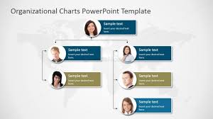 org chart with photos and background for powerpoint slidemodel