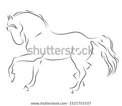 Then with a line connect all those circles and stop when you reach the end of the body. Mustang Horse Line Drawing At Getdrawings Free Download