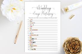 Today i have made this free printable bridal shower emoji pictionary game with answer key. Emoji Wedding Game Wedding Events Emoji Pictionary Bridal Shower Game Printable Game 110b