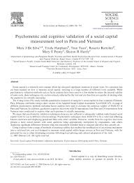 Pdf Psychometric And Cognitive Validation Of A Social Capital Measurement Tool In Peru And Vietnam