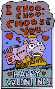 I choo choo choose you card. Download I Choo Choo Choose You Card By Mrockz Simpson Valentine S Day Card Png Image With No Background Pngkey Com