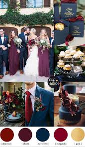 Plum Burgundy And Navy Blue Wedding With Gold Accents For Fall Winter Wedding Fall Wedding Colors Wedding Colors Winter Wedding Colors