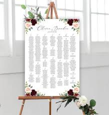 Printable Wedding Seating Chart Template Up To 400 Guests