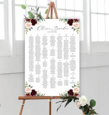 printable wedding seating chart template up to 400 guests