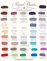 Maison Blanche Paint Paint Color Chart Painted Furniture