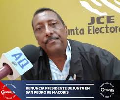 CONSUELO S.P.M:- El presidente de la Junta Electoral de San Pedro de  Macoris, Fabio Cristóbal Gil Hernandez renuncio ante la presión ejercida  por los partidos durante el conteo de las boletas de