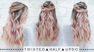 Wedding hairstyles for medium/long hair tutorial ❤ quick and easy updos. Twisted Half Updo Hairstyle Super Easy Youtube