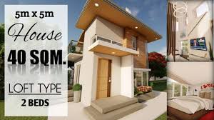 Small house plan design ideas. Small House 40sqm House Simple House Design Ideas 5m X 5m House Small House Floor Plan Youtube