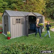 Check spelling or type a new query. Lifetime 15ft X 8ft 4 6 X 2 4m Dual Entry Storage Shed Costco Uk