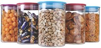 Slings Plastic Air Tight Storage Box Container Cereal Dispenser Jar 900ml Idle For Kitchen Food Rice Pasta Pu Spice Containers Cereal Dispenser Unique Kitchen