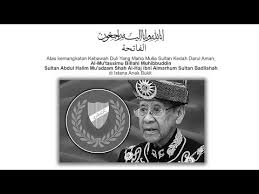 Sultan kedah sultan abdul halim mu'adzam shah mangkat di istana anak bukit, alor setar petang tadi. Video Sultan Kedah