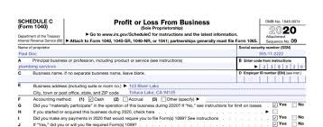 Irs 1040 form schedule c. Step By Step Instructions To Fill Out Schedule C For 2020
