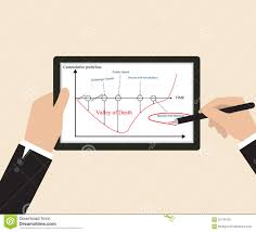 Business Goal Chart On Tablet Stock Vector Illustration Of