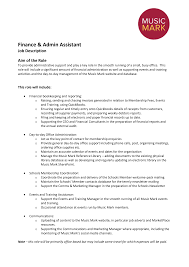 The job description of a finance assistant covers providing a combination of finance and administrative assistance to his or her coworkers. 2