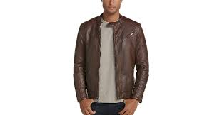 Pronto Uomo Cognac Modern Fit Faux Leather Moto Jacket Men S Sale Men S Wearhouse Faux Leather Moto Jacket Mens Wearhouse Leather Moto Jacket