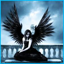 Sweet Angel Dressed In Black With Black Wings Gothic Angel Angel Wallpaper Dark Angel