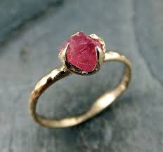 Raw Hot Pink Gemstone Ring Rough Uncut Spinel Solid By Byangeline Pink Gemstones Ring Rough Gemstone Jewelry Rough Stone Jewelry