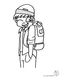 Disegno Studente Con Zaino Disegni Da Colorare E Stampare Gratis Per Bambini Puoi Stampare Scaricare Il Dis Disegni Disegni Da Colorare Bambini Da Colorare
