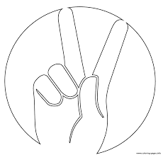 300 x 401 file click the download button to view the full image of peace sign to coloring pages free, and download it in your computer. Peace Gesture Coloring Pages Printable