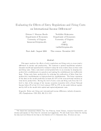 Evaluating the Effects of Entry Regulations and Firing Costs