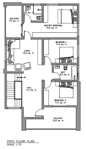 Ante room living room dining kitchen laundry store three rooms en suite total floor area 225 sq.m lenght 20 width 16 floors 1 see more Modern 3 Bedroom House Plans In Nigeria