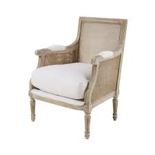 White Washed Linen Cane Armchair Maisons Du Monde Fauteuil Maison Du Monde Mobilier De Salon