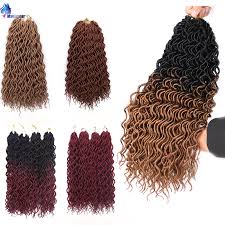 The curly weave will need to be installed with a crochet needle, and finishing serum provides the perfect finishing touch leaving it soft and smooth. Faux Locs Crochet Braids Curly Hair Crochet Goddess Braids Synthetic Ombre Braiding Hair Extension Dreadlocks For Woman Msglamor Buy At The Price Of 3 69 In Aliexpress Com Imall Com
