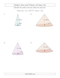 Check spelling or type a new query. Volume And Surface Area Of Cones Whole Numbers A