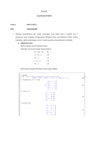 Is the dependence of one variable called free in gauss jordan? Aljabar Linier Catur Wahyu Academia Edu