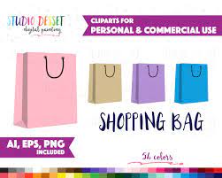 54 Shopping Bag Clipart Vector Clip Art For Planner Stickers Graphics Png Ai Eps Rainbow Tote Paper Bags Clipart Commercial Use Sc007 Clip Art Planner Stickers Printable Party Decorations
