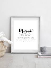 Meraki Print Meraki Definition Definition Wall Art Minimalism Scandinavian Decor Nordic Home Meraki Printable Art Digital Download In 2020 Meraki Etsy Wall Art Greek Words