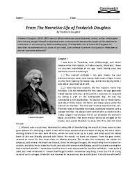 Soon after she stopped teaching douglass'. From The Narrative Life Of Frederick Douglass Worksheet For 7th 8th Grade Lesson Planet