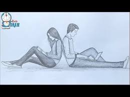 Emmanuella perez for board of education 2020. How To Draw A Boy And A Girl Sitting Back To Back Pencil Sketch Youtube Boy And Girl Drawing Boy Sketch Pencil Sketch