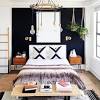 Here's another bohemian style bedroom, this time with a whole slew of tribal patterned pillows, bedding, and a painting. 1